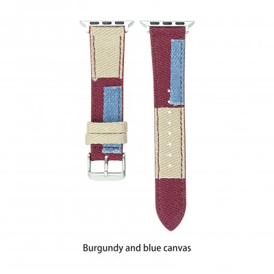 Burgundy and  blue canvas