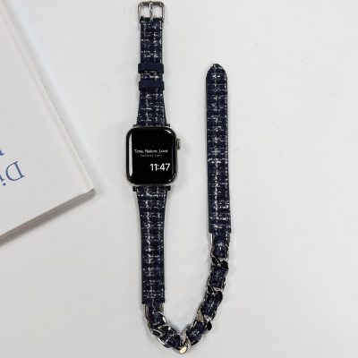 Black and white silver chain