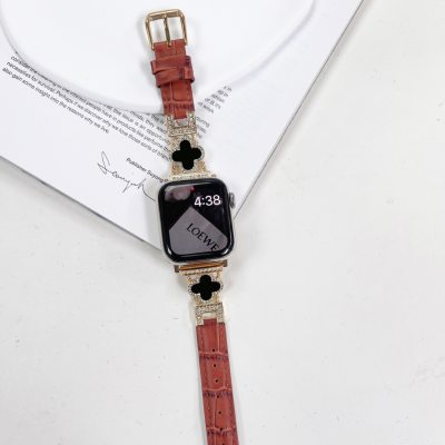 Brown with gold buckle